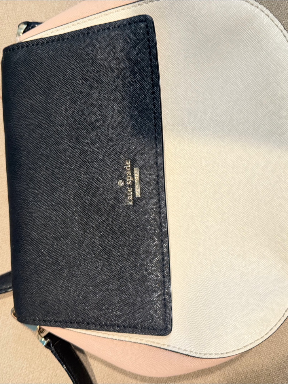 kate spade Navy, White & Pink Colorblock Crossbody